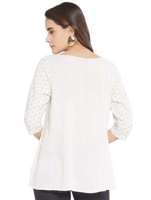 tassel detail embroidered top - 16304815 - Standard Image - 3