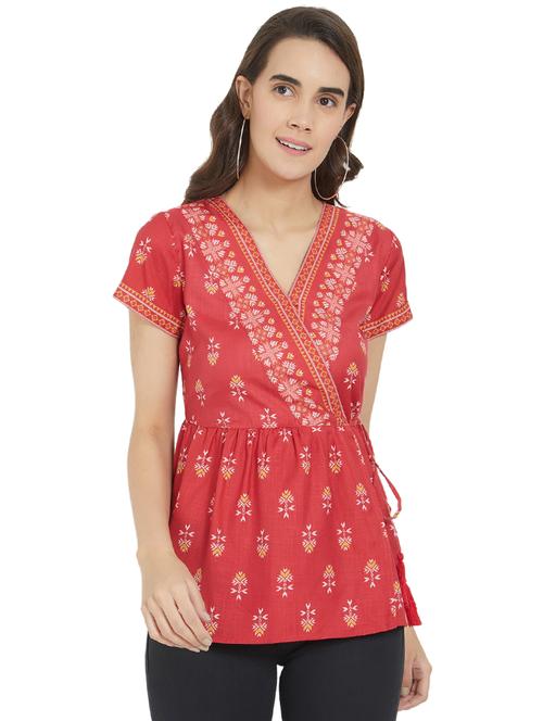 gather detail wrap top - 16304817 - Standard Image - 1