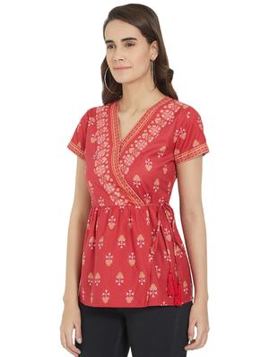 gather detail wrap top - 16304817 - Standard Image - 2