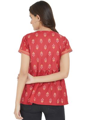 gather detail wrap top - 16304817 - Standard Image - 3
