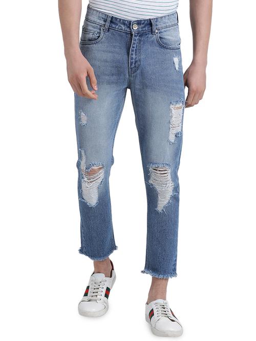 blue distressed washed denims - 16304888 - Standard Image - 1