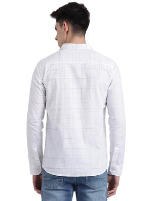 white checkered casual shirt - 16304903 - Standard Image - 3