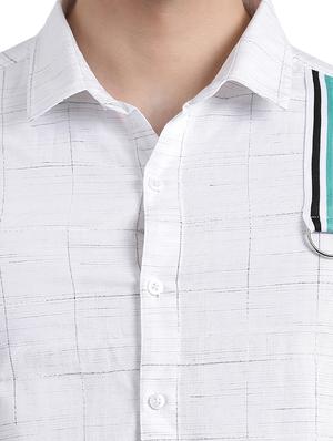 white checkered casual shirt - 16304903 - Standard Image - 5