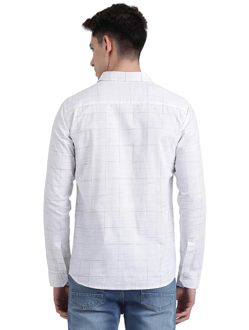 white checkered casual shirt - 16304903 - Zoom Image - 3
