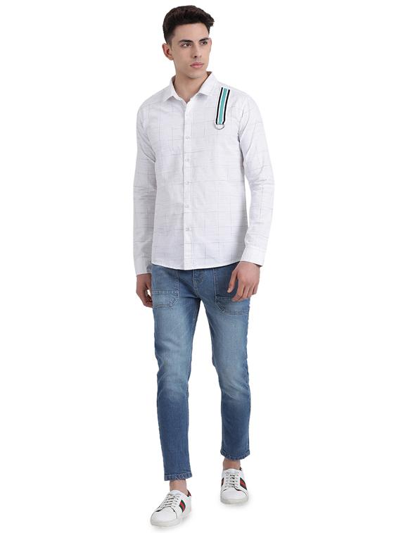white checkered casual shirt - 16304903 - Zoom Image - 4