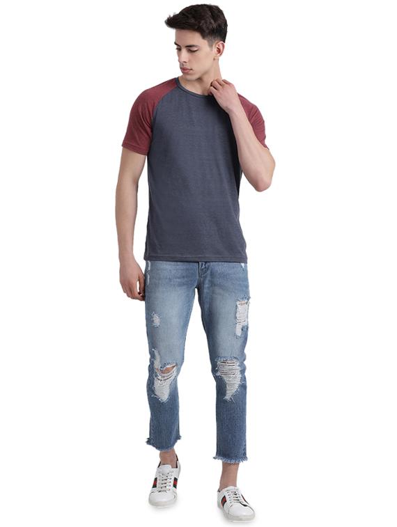 navy blue raglan t-shirt - 16304909 - Zoom Image - 4