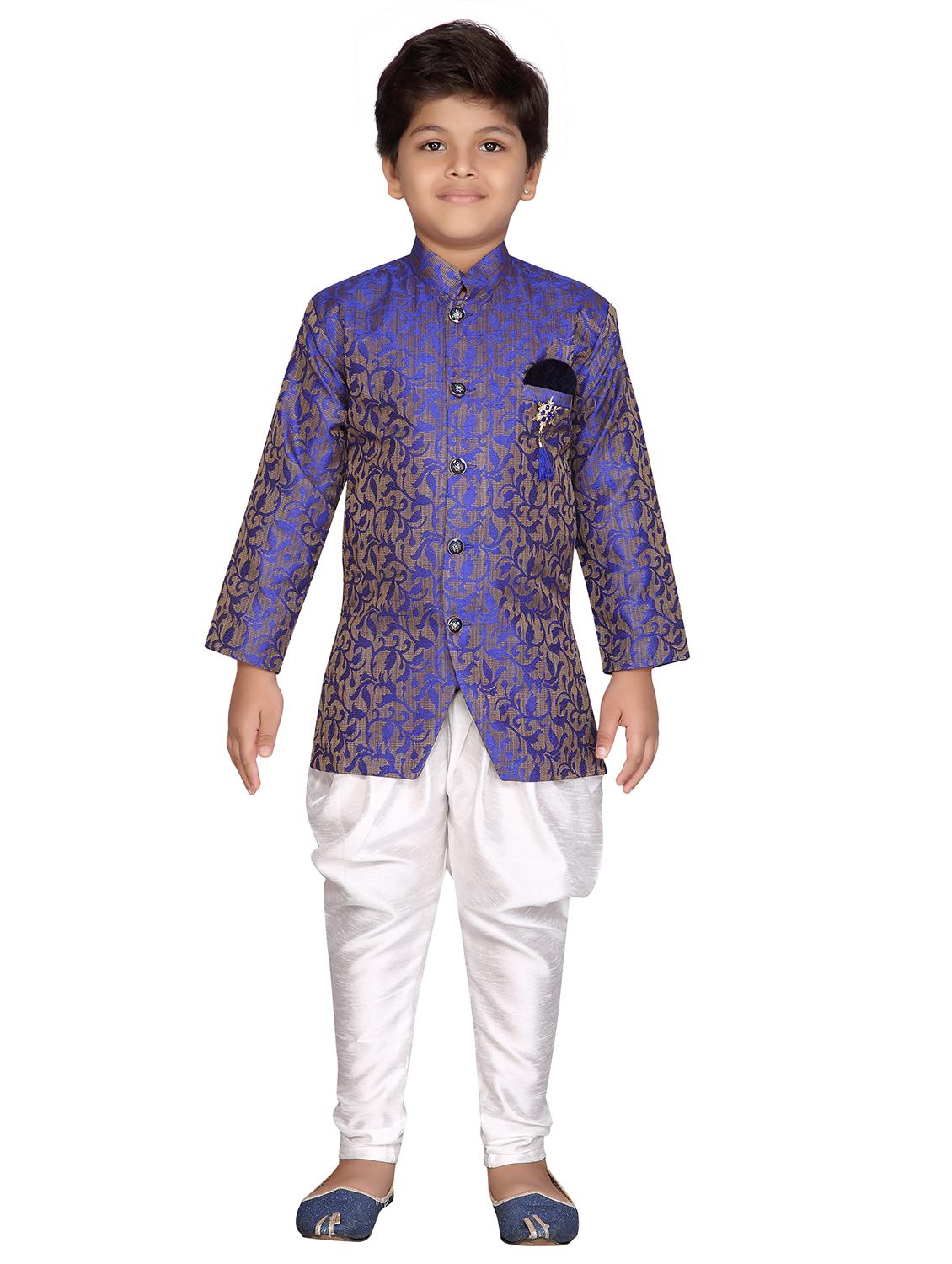 purple jute sherwani set - 16305102 - Zoom Image - 1