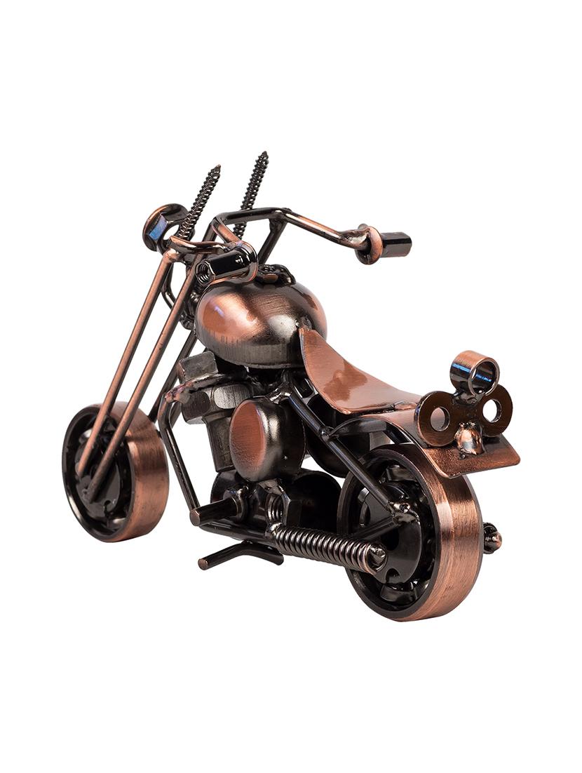 copper antique cruiser motor bike miniature showpiece - 16305193 - Zoom Image - 4