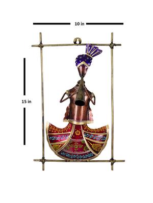 golden peacock handcrafted multicoloured men iron wall hanging showpiece - 16305196 - Standard Image - 4