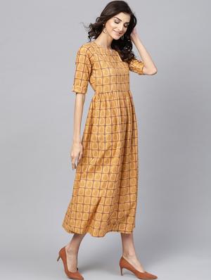 paisley gathered maxi dress - 16305724 - Standard Image - 2