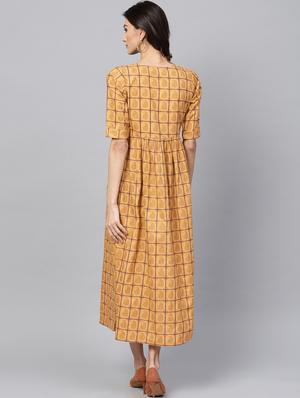 paisley gathered maxi dress - 16305724 - Standard Image - 3