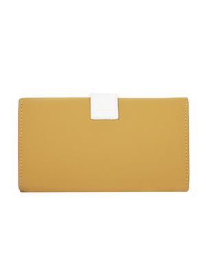 yellow leatherette (pu) regular clutch - 16305793 - Standard Image - 2