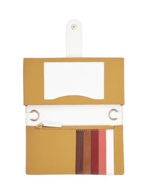 yellow leatherette (pu) regular clutch - 16305793 - Standard Image - 3