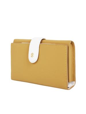yellow leatherette (pu) regular clutch - 16305793 - Standard Image - 4