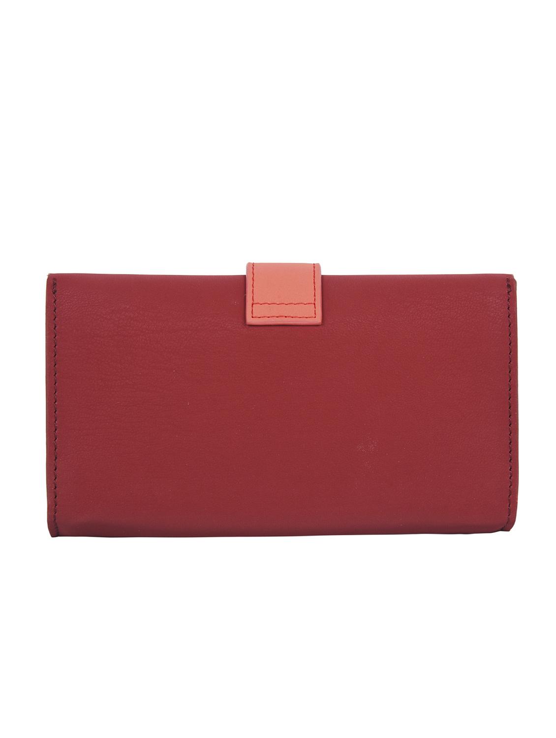 maroon leatherette (pu) regular clutch - 16305794 - Zoom Image - 2