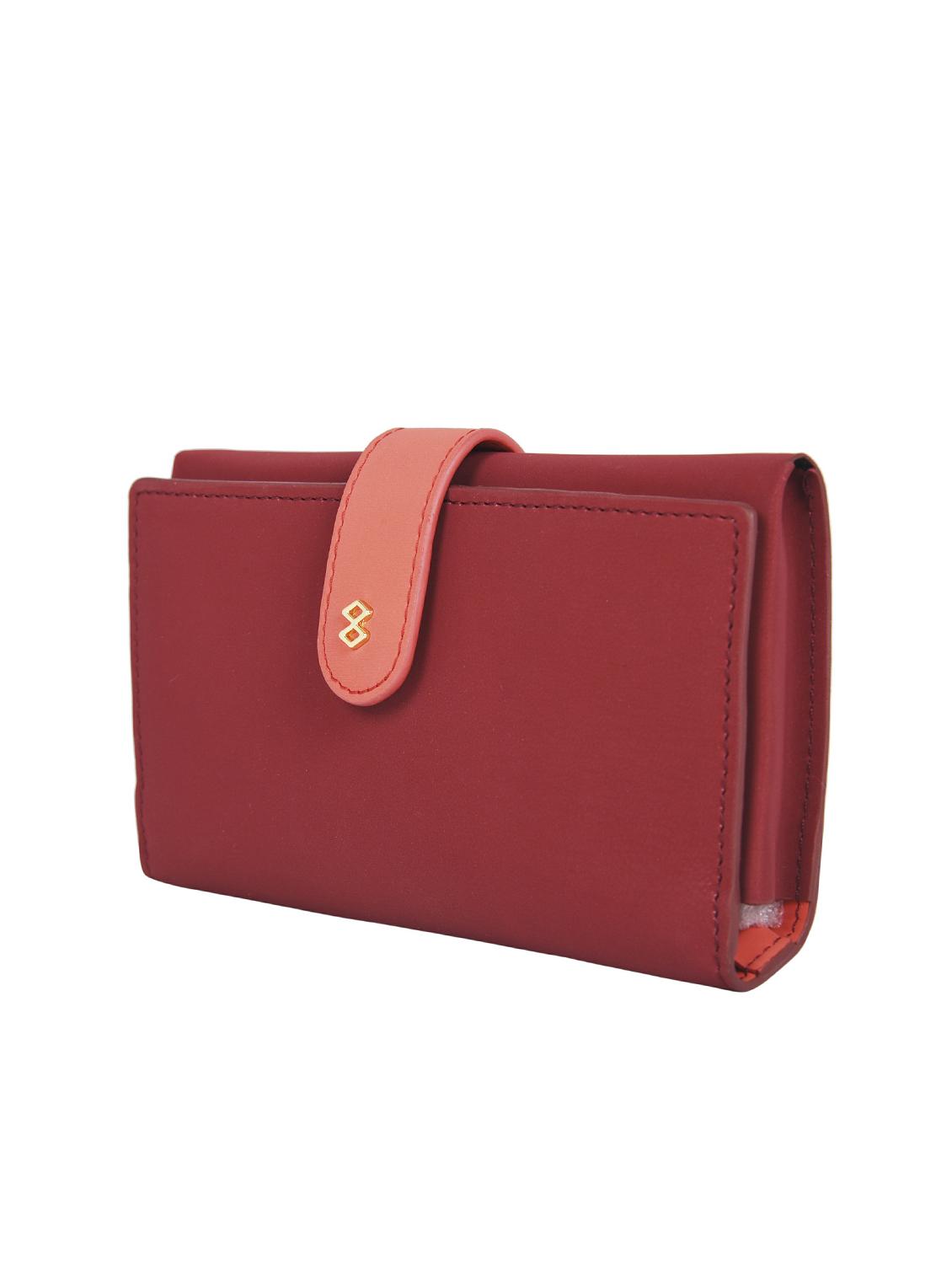maroon leatherette (pu) regular clutch - 16305794 - Zoom Image - 4