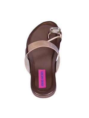 copper one toe sandals - 16306026 - Standard Image - 3