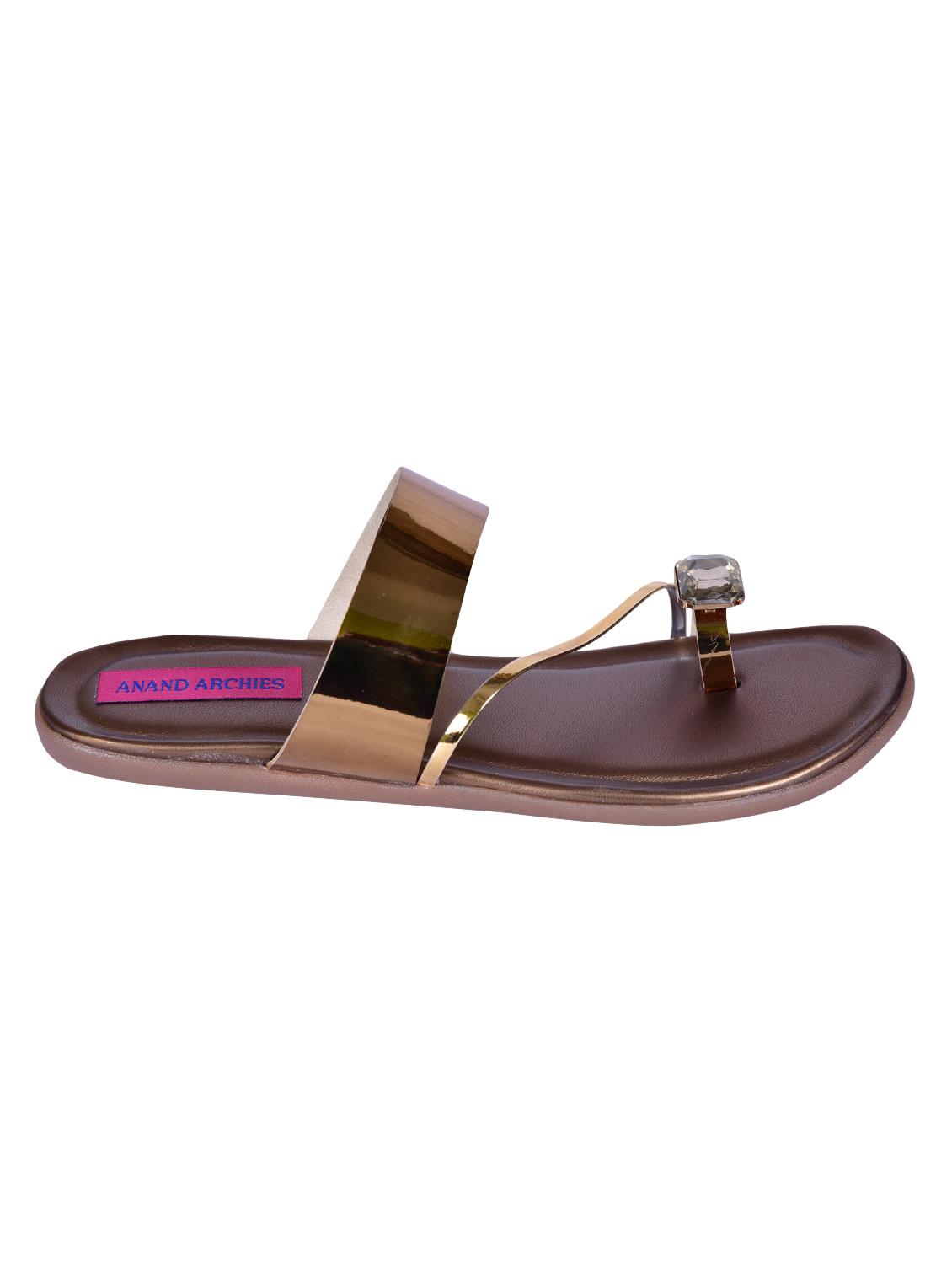 copper one toe sandals - 16306026 - Zoom Image - 2