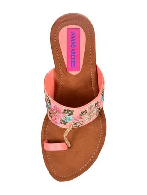 pink one toe sandals - 16306033 - Standard Image - 4