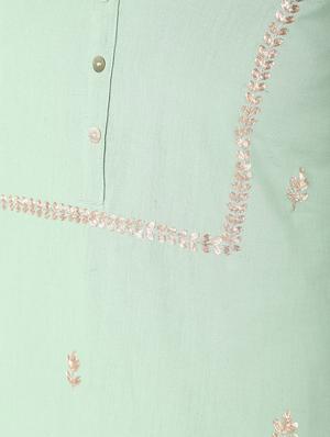 gota work kurta palazzo set - 16308016 - Standard Image - 6