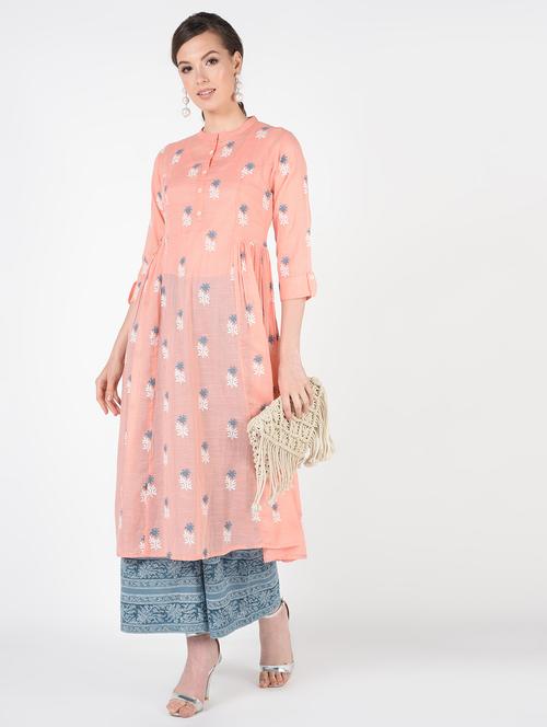 pastel kurta palazzo set - 16308018 - Standard Image - 1