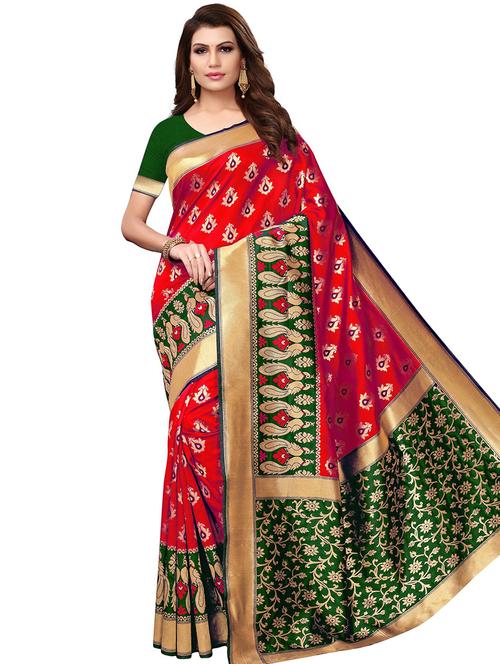 conversational zari motif banarasi saree with blouse - 16308654 - Standard Image - 1
