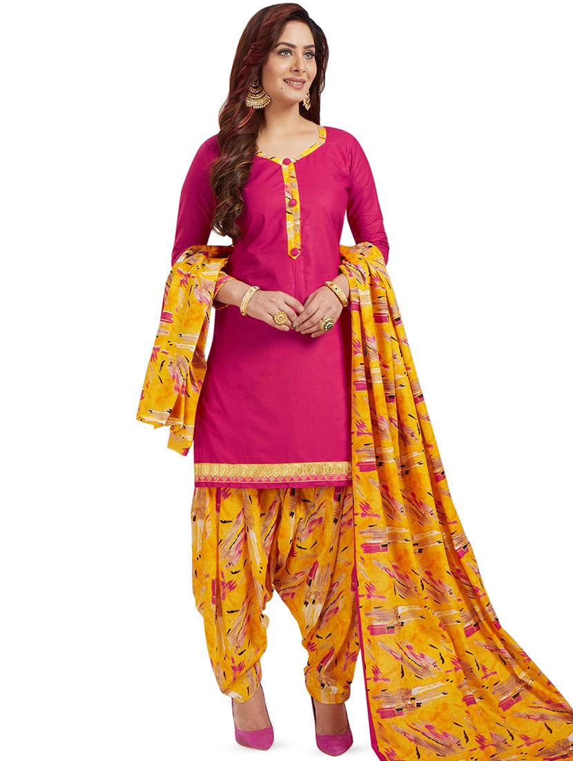 printed unstitched patiyala suit - 16308769 - Zoom Image - 1