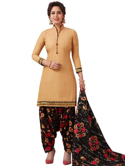 printed unstitched patiyala suit - 16308770 - Standard Image - 1