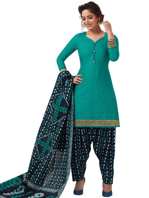printed unstitched patiyala suit - 16308771 - Standard Image - 1