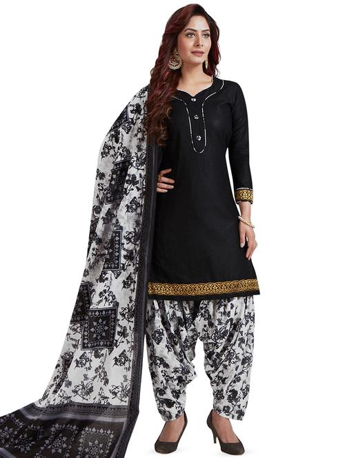 printed unstitched patiyala suit - 16308775 - Standard Image - 1