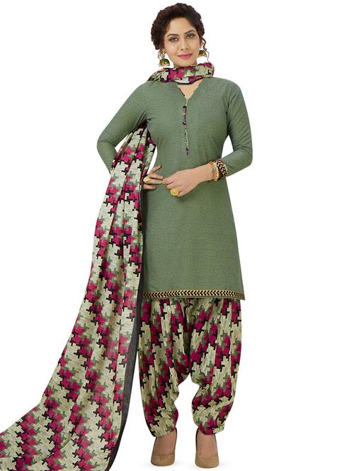 printed unstitched patiyala suit - 16308777 - Standard Image - 1