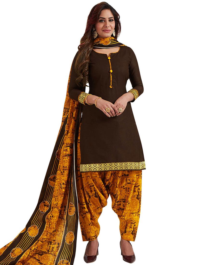 printed unstitched patiyala suit - 16308778 - Zoom Image - 1