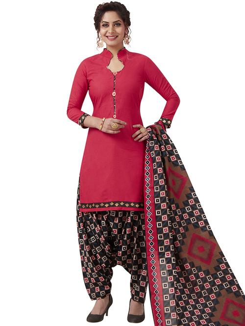 printed unstitched patiyala suit - 16308779 - Standard Image - 1