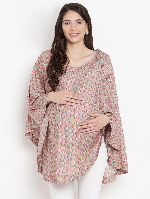 round neck maternity poncho - 16308798 - Standard Image - 1