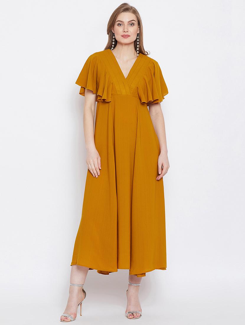 flutter sleeved maxi dress - 16308821 - Zoom Image - 1
