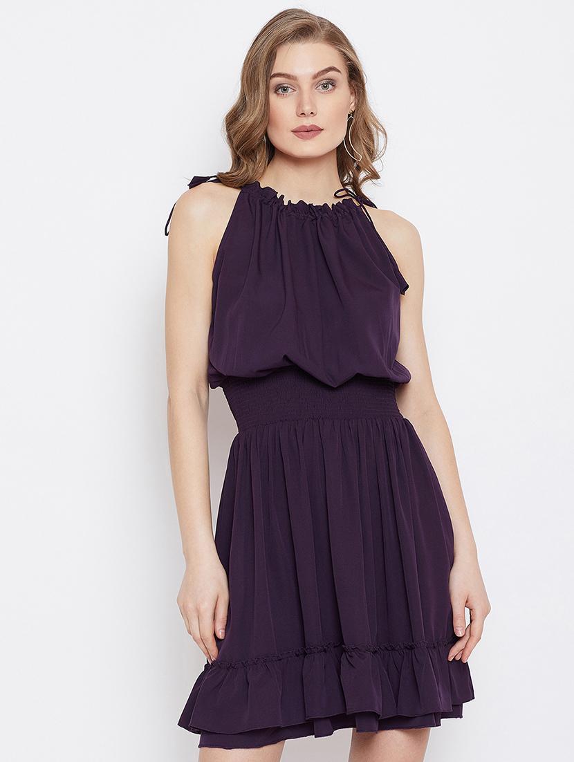smocked waist blouson dress - 16308828 - Zoom Image - 1
