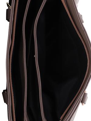brown leatherette (pu) regular handbag - 16309191 - Standard Image - 3
