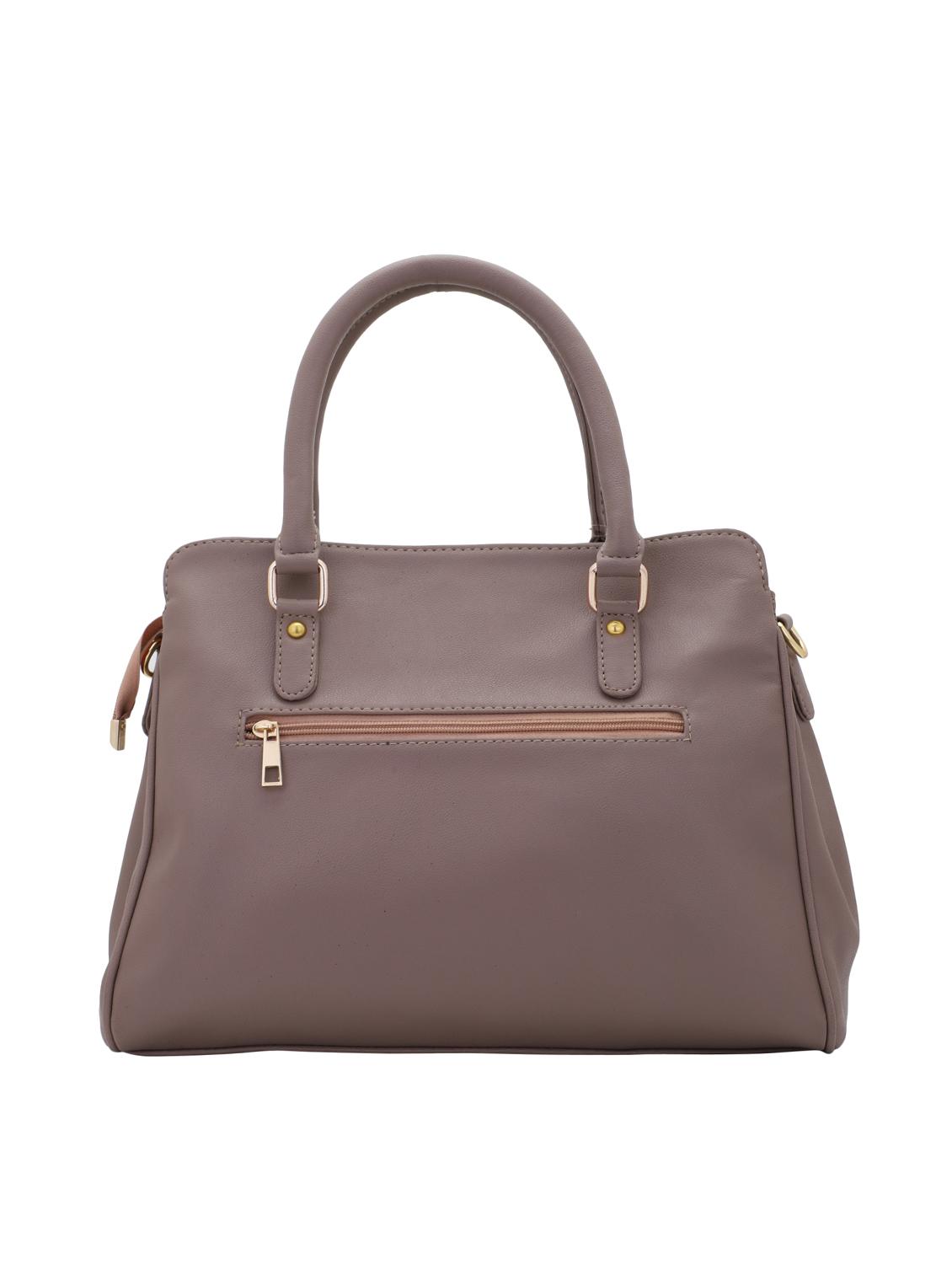 brown leatherette (pu) regular handbag - 16309191 - Zoom Image - 2