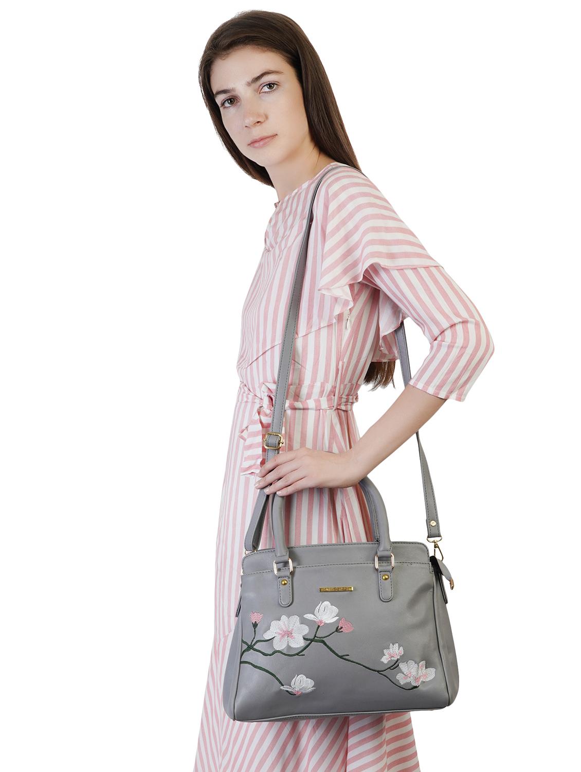 brown leatherette (pu) regular handbag - 16309191 - Zoom Image - 5