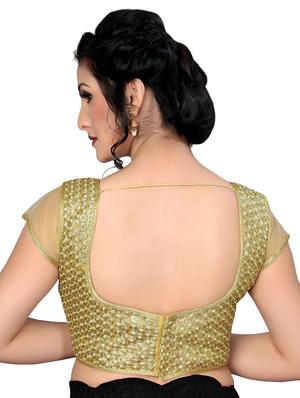 embroidered net sleeved blouse - 16309684 - Standard Image - 2