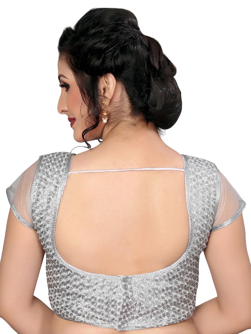 embroidered net sleeved blouse - 16309686 - Zoom Image - 2