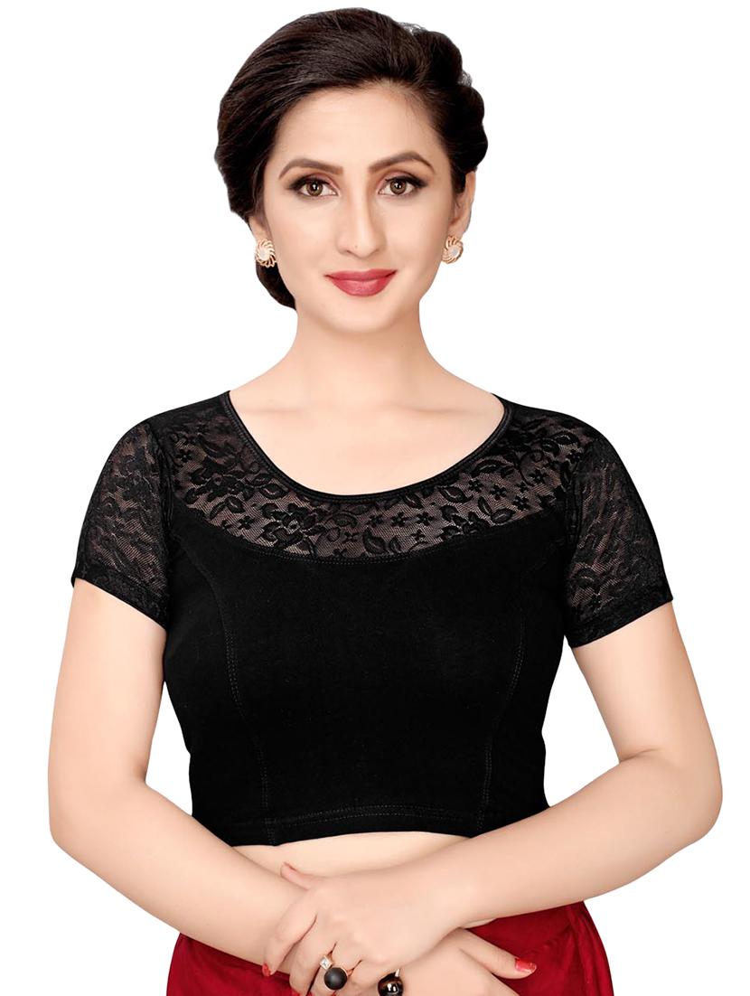 net sleeves solid blouse - 16310188 - Zoom Image - 1
