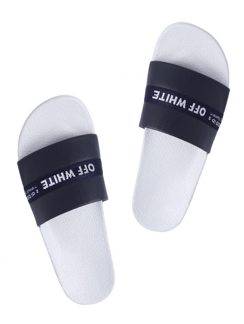 black leatherette slip on flip flops - 16310341 - Very Small Image - 1