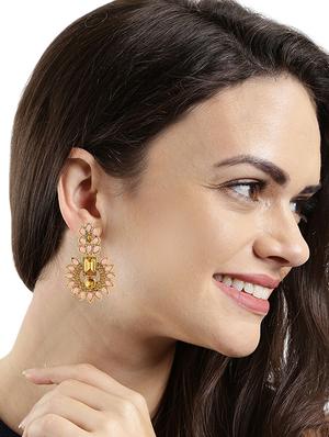 gold brass other earring - 16310579 - Standard Image - 4