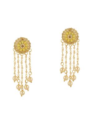 green brass other earring - 16310601 - Standard Image - 3