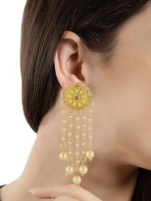 green brass other earring - 16310601 - Standard Image - 4