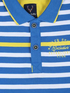striped polo neck t-shirt - 16310964 - Standard Image - 3