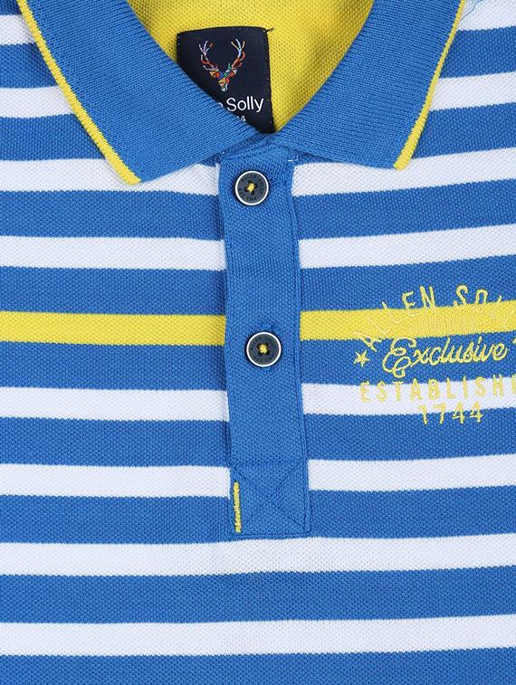 striped polo neck t-shirt - 16310964 - Zoom Image - 3