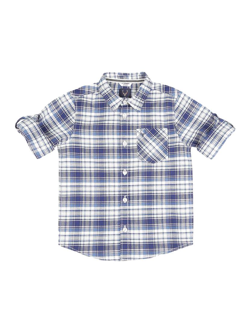 roll up sleeved checkered shirt - 16311018 - Zoom Image - 1