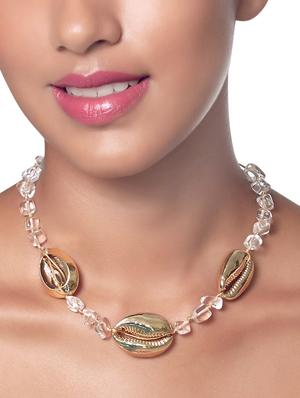 white metal statement necklace - 16311678 - Standard Image - 3